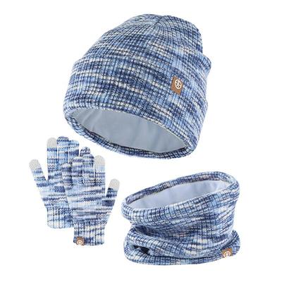 Children's Knitted Winter Hat, Scarf & Gloves Set