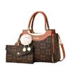 Urban Minimalist Tote Bag Pu Material With Print Contrast Color For Daily Use