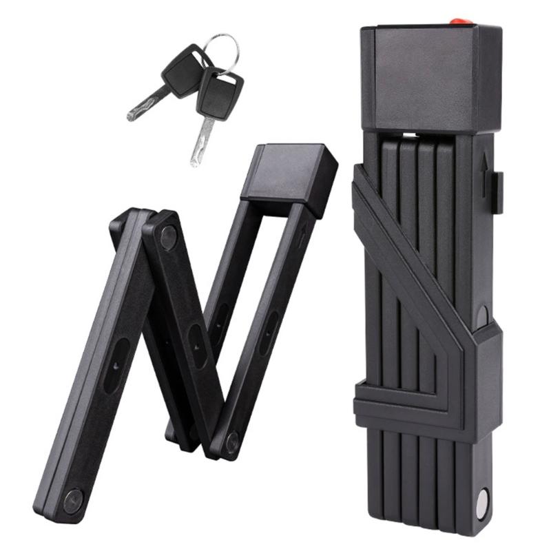 Folding Bicycles Security Lock Weather proof Foldable Bike Lock Rustproof Lock with 2 Key For Commuters Secure Cycling