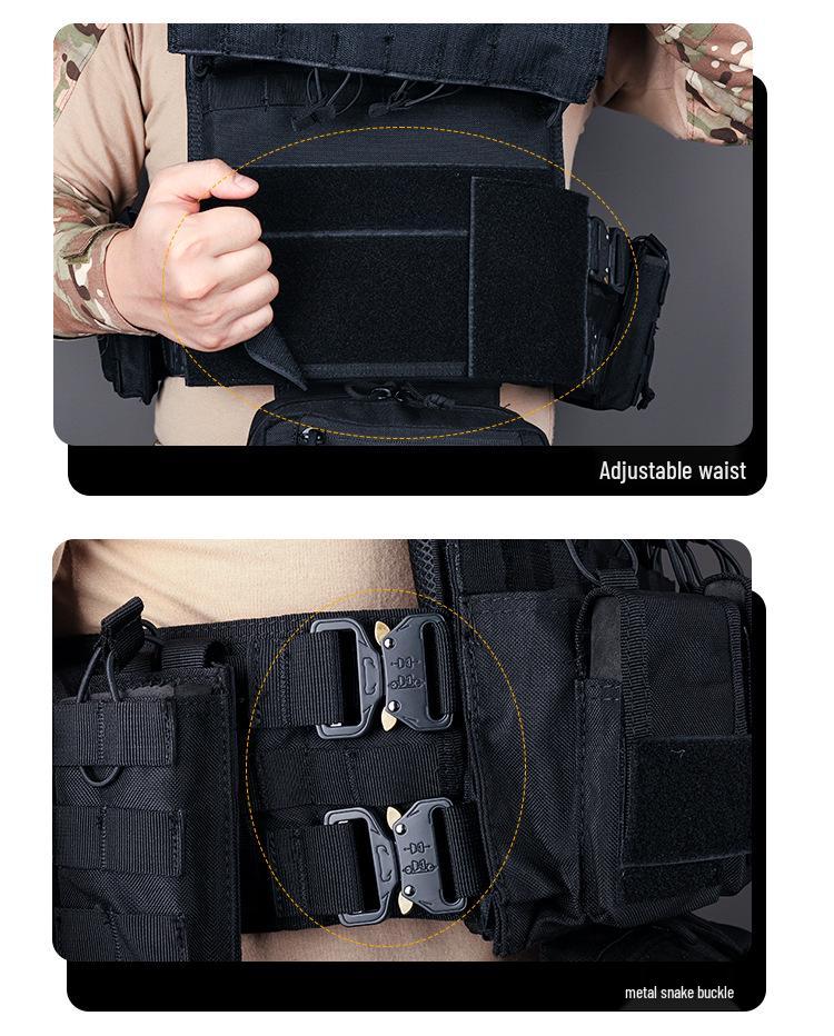 Yakeda Tactical MOLLE Vest - Durable, Breathable Polyester for Outdoor CS Training.