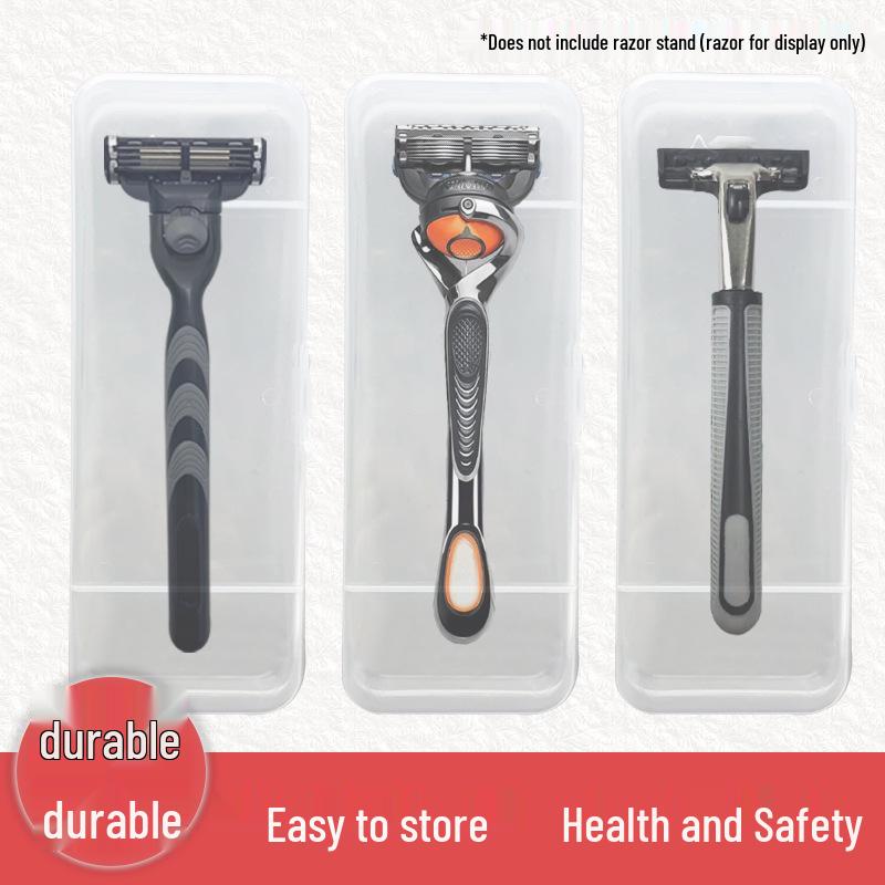 Portable Dustproof Razor Storage Box - Transparent Manual Razor Holder