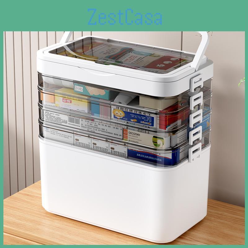 Medicine Large Transparent Capacity Multilayer Storage Box For Home Use