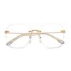 Metal Rimless Glasses Frame Women Prescription Anti-blue Light Myopia Optical Oval Eyewear 0 -0.5 -1.0 -1.5 To -5.0