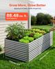 Galvanized Raised Garden Bed, 2400 x 1200 x 860 mm, Rectangular Metal Planter Box Kit Outdoor, Bottomless Planting Box with Gloves, Rustproof