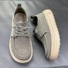 Men's Lace-up Canvas Sports Shoes Summer Mesh Breathable Platform Soft Sneakers for Men Anti-Slip Lightweight Casual Footwear
