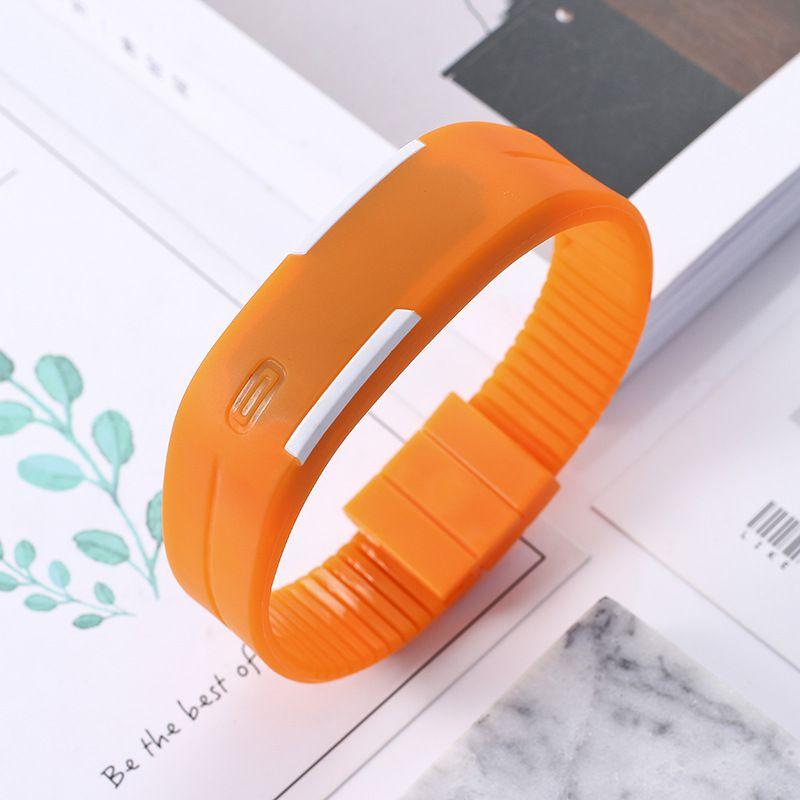 Stylish Kids Digital Led Silicone Watch With Adjustable Strap And Rectangular Dial
