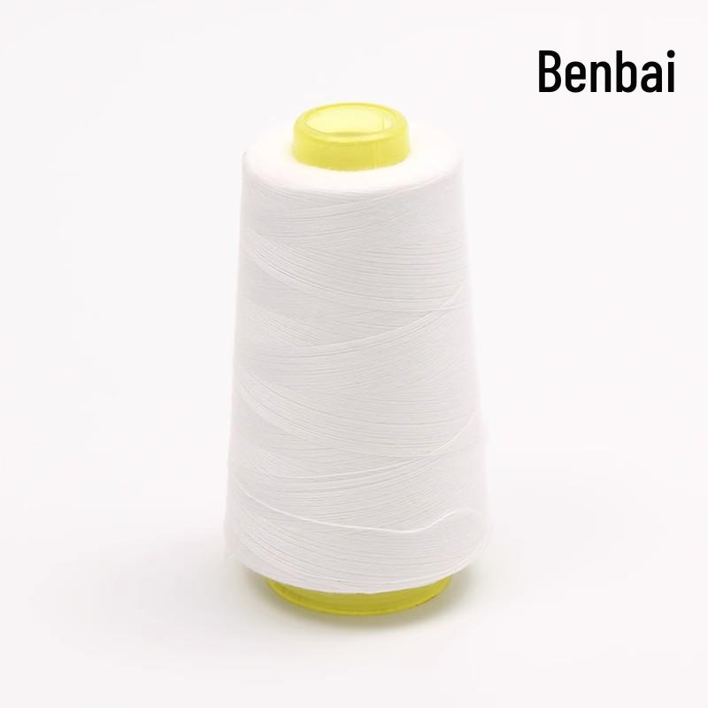 Large Cone of White Polyester Sewing Thread for Machines and Hand Sewing