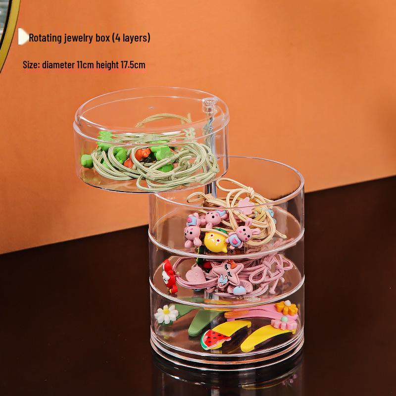Transparent Acrylic Rotating Cosmetic and Jewelry Organizer
