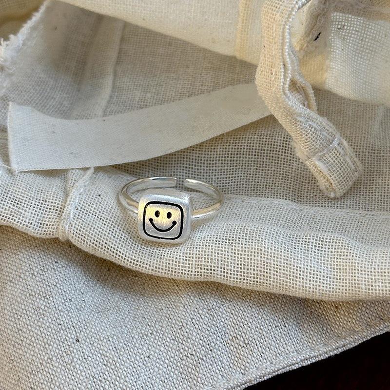 Korean Style Geometric Heart Adjustable Stackable Ring for Women Adjustable Open