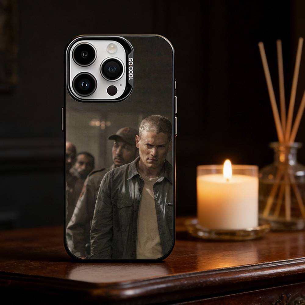 P-Prison Break Phone Case For iPhone 17 16 15 14 13 12 11 Pro Max Plus Silver Matte Black Cover