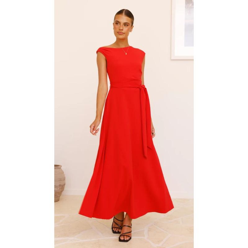 Women's Summer Fashion Temperament Sexy Lace-up Dress