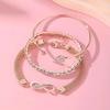 3 stuks/Set Vintage Kristal Strass Hart Armbanden voor Vrouwen Mode Geometrisch Verstelbaar Oneindigheid Manchet Armband Sieraden Cadeaus