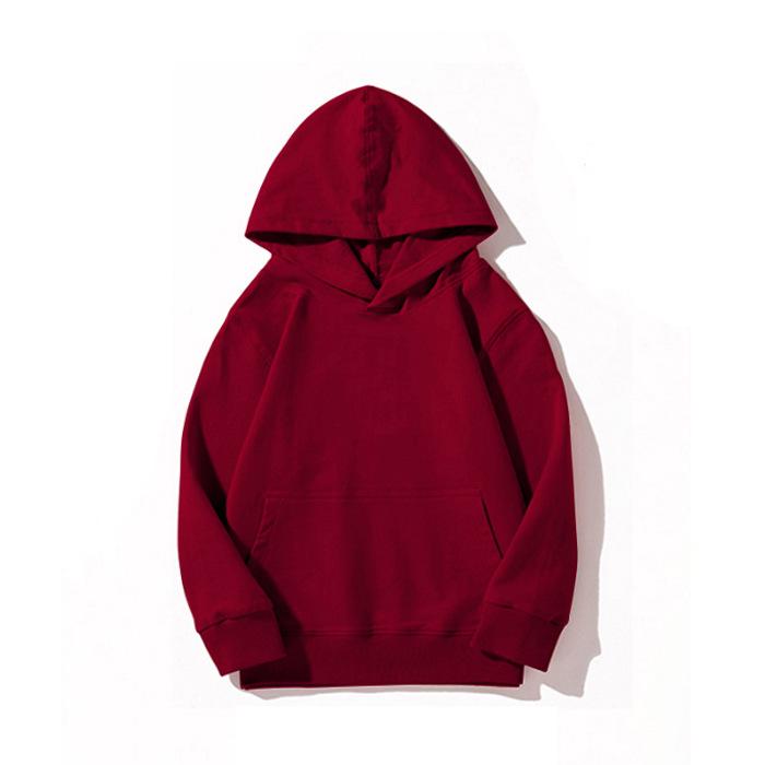 Kinder Kapuzenpullover Unifarben Rundhals - Sweatshirt aus gekämmter Baumwolle mit individuellem Logo