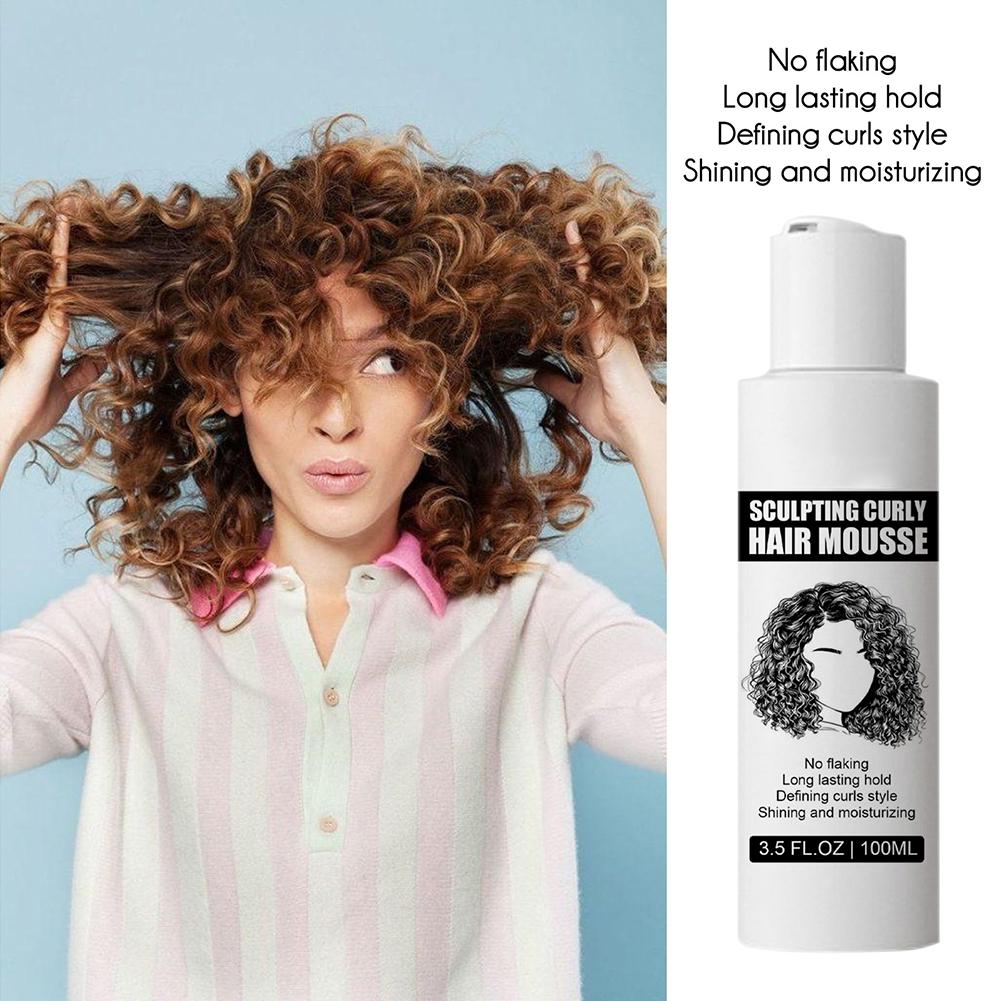 Curl Boost Cream Sculpting Curly Hair Mousse Curl Cream For Curls Bounce And Curl Care Curly Anti-frizz Styling Foam Hair Products