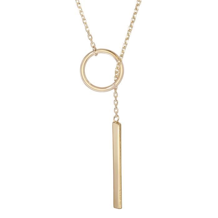 

Collier lasso cercle ouvert Y en argent sterling pour femmes