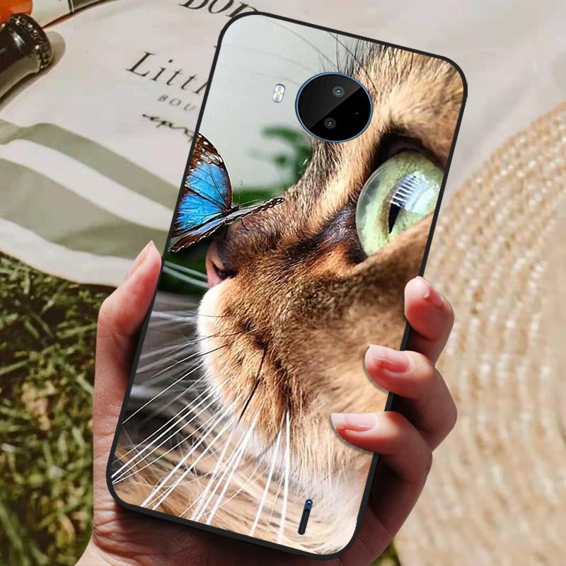 For Nokia C20 Case Soft TPU Silicone Cartoon Back Cover for Nokia C20 Plus Phone Cases TPU Black Bumper for NokiaC20 C 20 Plus