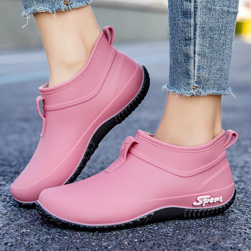 Ladies' Fashionable Outdoor Daily Leisure Anti Slip Waterproof Wear Resistant Rain Shoes Rubber Shoes