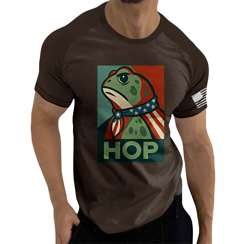 Men's Short-sleeve Top With U.S. Political Raglan Sleeves