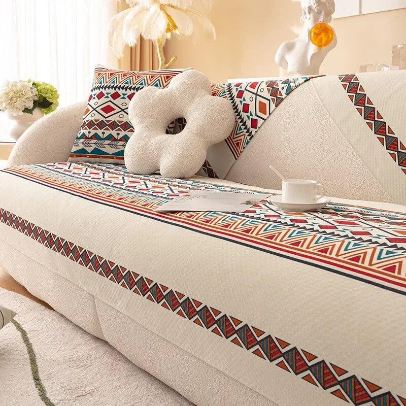 Europa Sofa Handtuch Matte Geometrie Modernes Wohnzimmer Rutschfest Kombinationssofa Kissenbezug Vollständige Abdeckung Möbel Staubschutz
