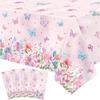 4 Pack Butterfly Party Tablecloths Butterfly Baby Shower Table Cloth Watercolor Spring Themed Table Cover Tea Party Supplies Spring Easter Party