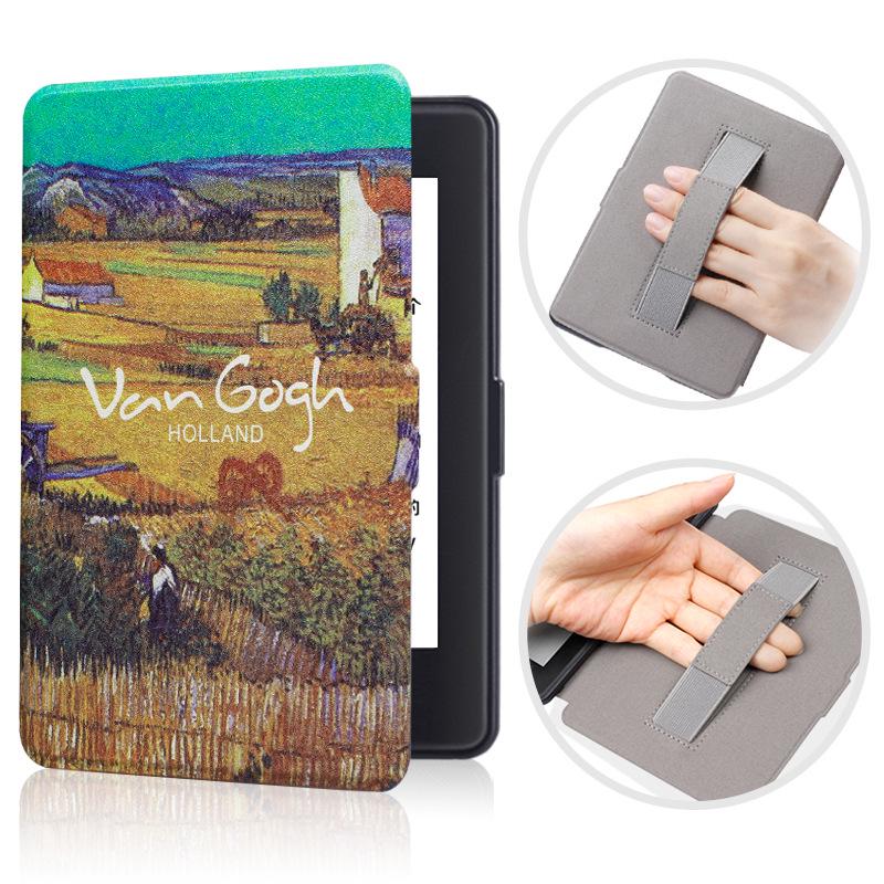 Handheld Protective Case for Kindle Paperwhite 3/2 – Slim Painted Shell with Hand Holder