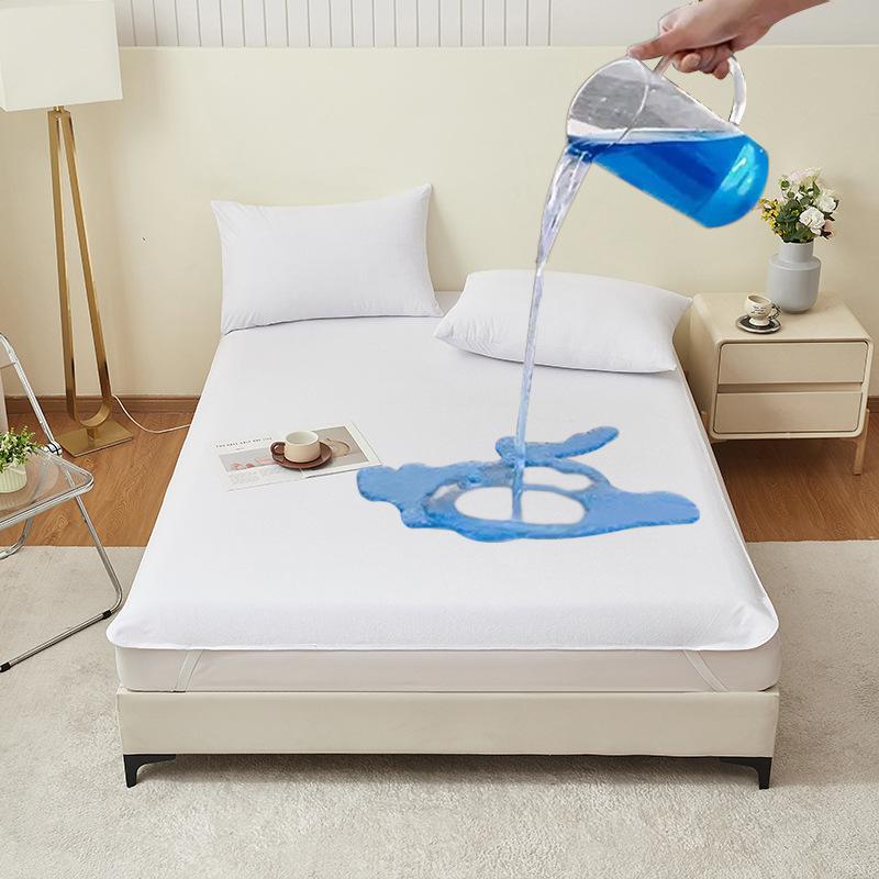 

Осень и Зима Домашнее Водонепроницаемое Полотенце Ткань Микрофибра Простыня с Эластичной Юбкой Белый Детский Впитывающий Коврик 90*200