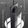 Elastic Snap Magnetic Metal Bumper Frame Case for Vivo Y300 Pro 5G 6.77" Clear Frosted PC Camera Lens Protector Back Cover