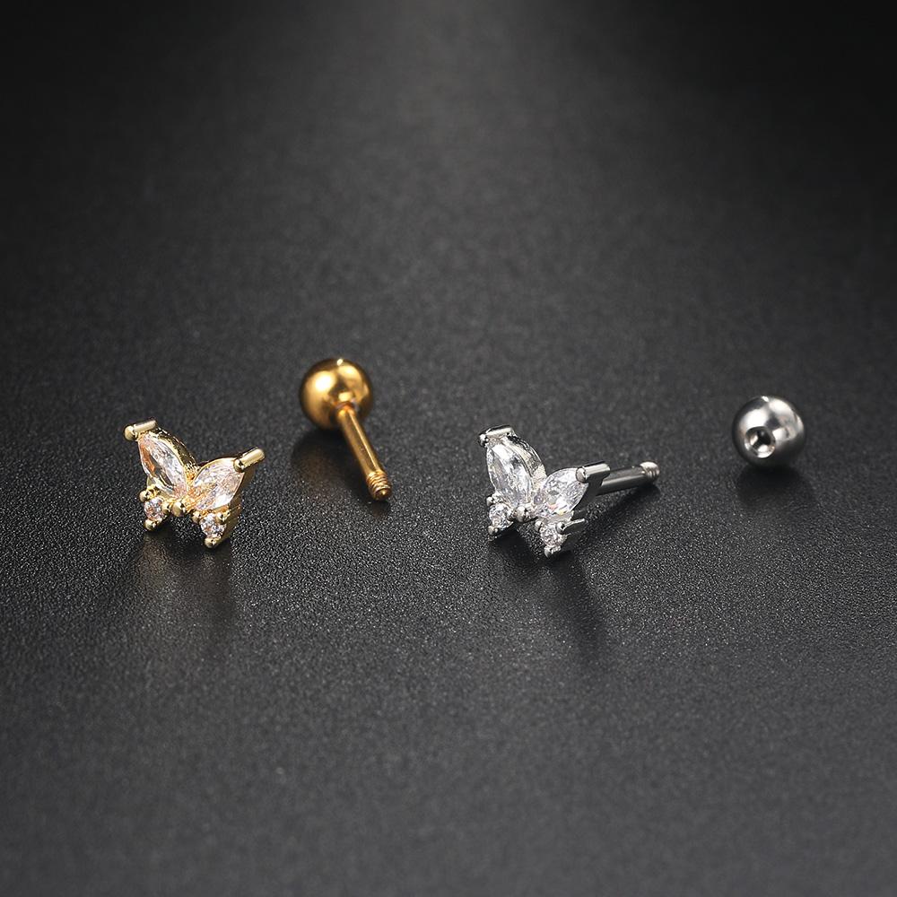 Tragus Piercing Øredobber For Kvinner Sommerfugl Snake Daith Piercing Tragus Helix Øre Ring Brusk Øredobber i rustfritt stål