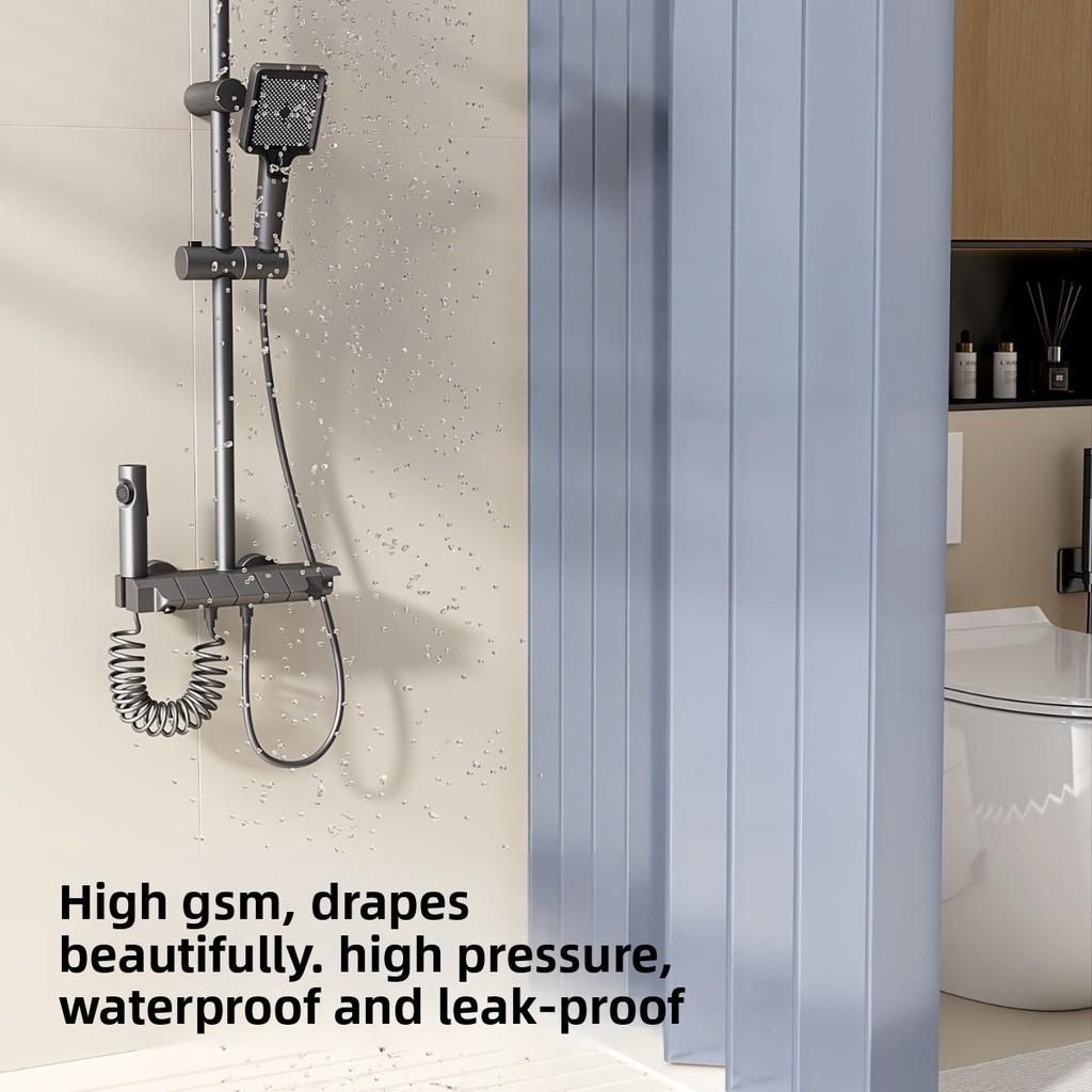 Opvouwbare Badkamer Divider Zonder Boren Waterdicht Nat-Droog Scheiding Douchegordijn Legering Rail Douche Afscheiding Benodigdheden