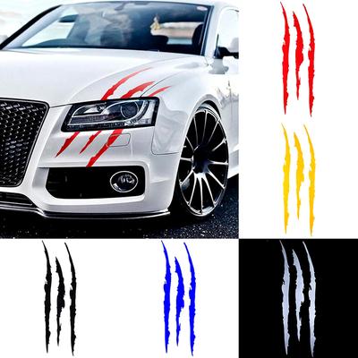 1 Pc New Universal Car Body Headlight Sticker Reflective Monster Claw Scratch Stripe Marks Automobile Decoration Accessories