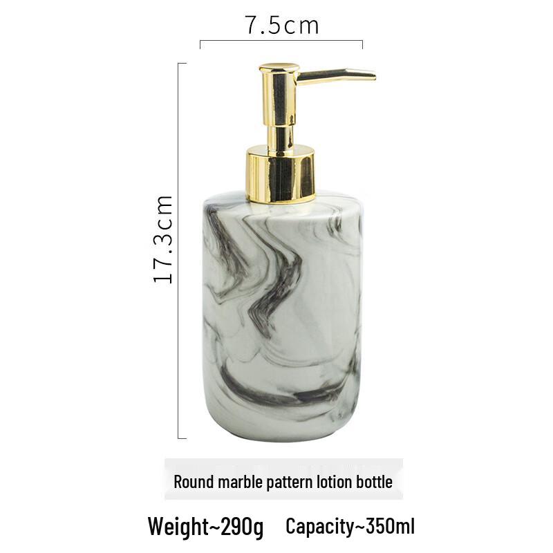 Marble Ceramic Liquid Soap Dispenser
