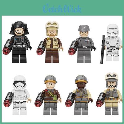 Kids Building Toy Storm Trooper Snow Soldier Commander Figure Plastic Material Height 4.5cm