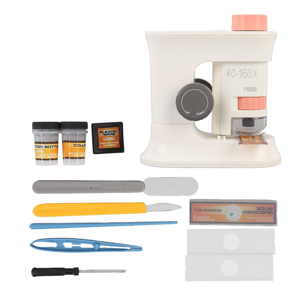 Kids Microscope 40-160X Intelligent Magnetic Induction Portable Handheld Microscope with Light