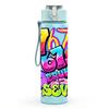 1PC 67 Colorful Psychedelic Graffiti Print 750ml Color Plastic Sports Water Bottle Leakproof Flip Straw Lid Suitable for Sports Office Home Use