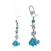 Handmade Beaded Phone Chain Fish Cellphone Charm Acrylic Keyring Pendant Mobile Phone Charm Detachable Bag Accessory