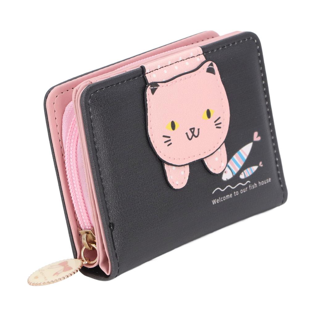 Female Korean Version Small PU Leather Coin Purse Student Cute Animal Change Bag Zipper Foldable