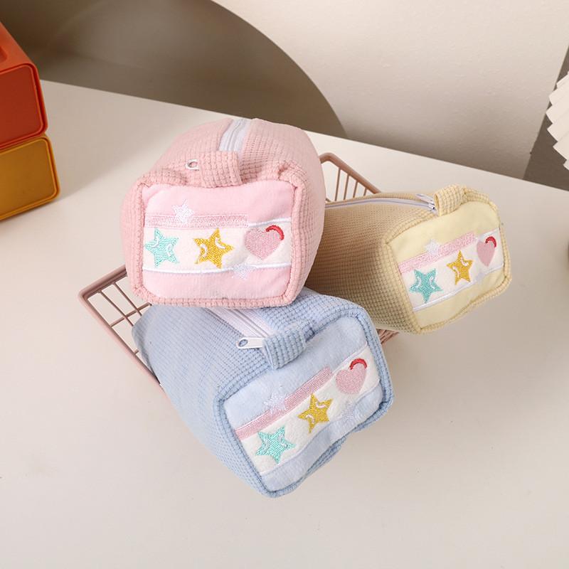Creative Fabric Pen Storage Bag With Star Pattern For Girls And Students