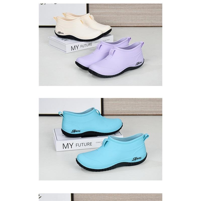 Women's Anti Slip Waterproof Thickened Low Top Rain Shoes