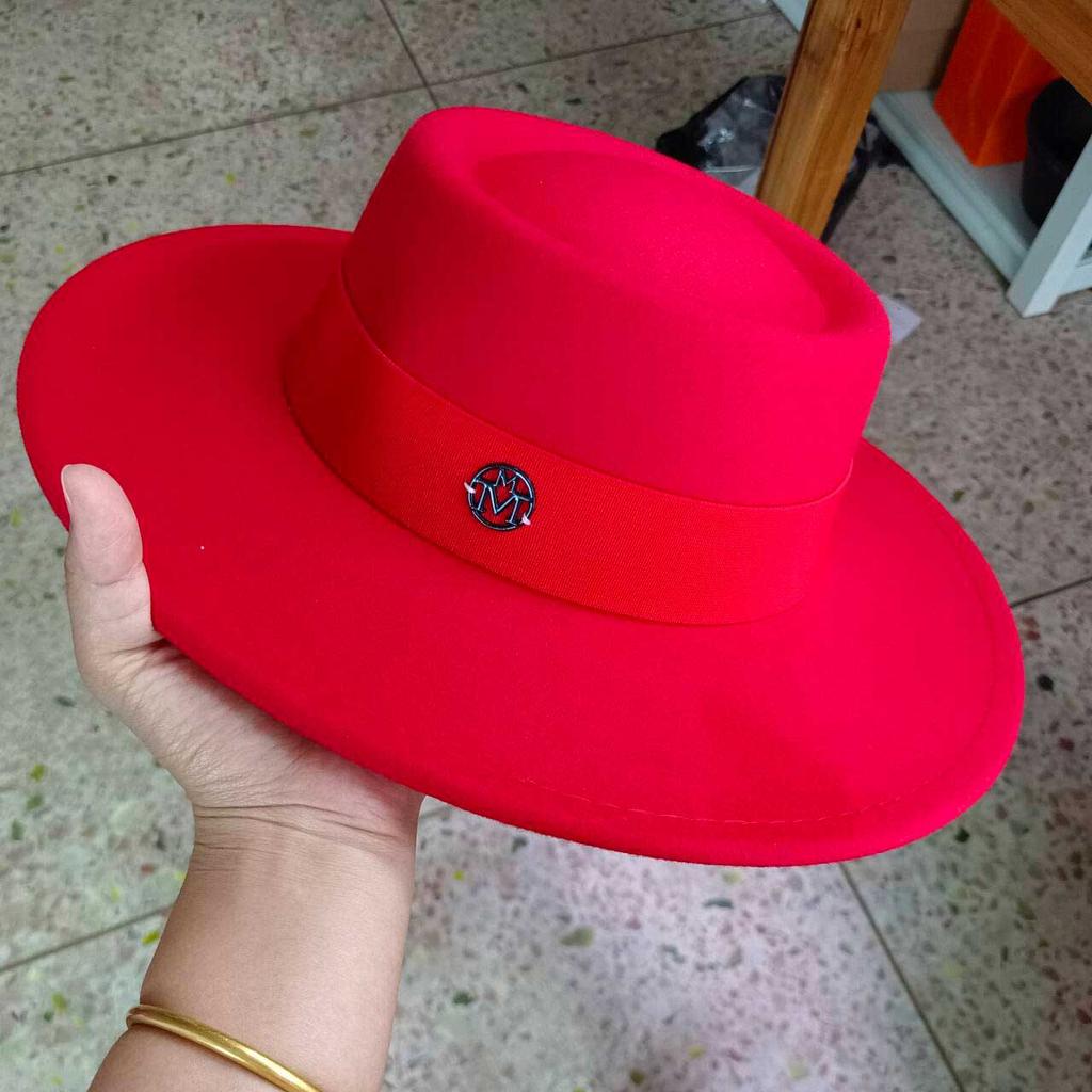 Fedora Autumn And Winter Hat Letter Accessories French Retro Punk Men And Women Wide Brim Hat Gorras Hats For Man