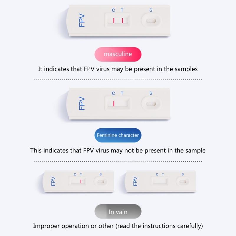 Paski testowe dla psów, kotów, zwierząt domowych do testowania CPV / CDV / FHV / FCOV / Toxo / FCV Test dla psów Psi test szybki