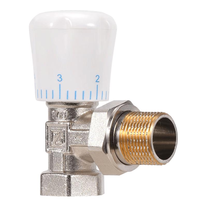 HTHX Brass Angle Manual Radiator Thermostatic Valve DN15