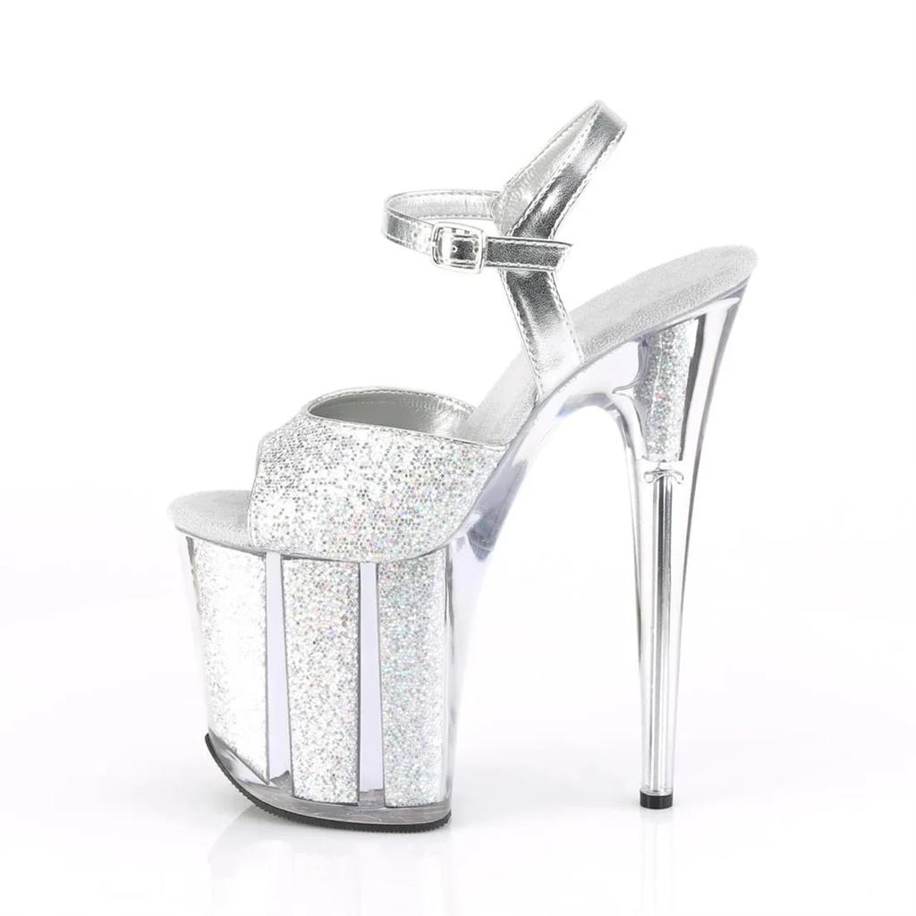 Fashion Round Toe Stiletto Heel 20cm Heels Platform Model Catwalk Women's Sandals Do Not Grind Feet Pseudonym