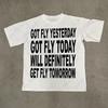 Summer Funny Letter Print TShirt Unisex Crew Neck Shortsleeved Retro Street YK Hip Hop Harajuku Casual Fashion Tops Clothing