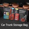 Car Rear Racks Storage Bag Net Adjustable Trunk Storage Bag Net High Capacity Hanging Organizers Automobile Interior Accessories