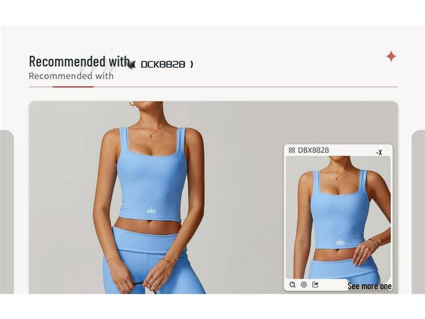 Prada Damen High-Waist Yoga Schlankmachende Weitbeinige Hosen & Spitze Fitness Set
