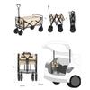 Portable Foldable Cart Outdoor Camping Equipment Trailer Sand Trolley Large Capacity Utility Cart For Picnic Fishing Shopping