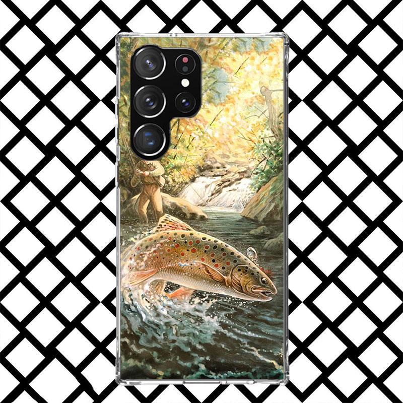Hunting Fishing Man Phone Case for Samsung Galaxy S26 S25 Edge S24 S23 Ultra S22 Plus S21 FE S20 + Soft Cover Print Fundas Galax