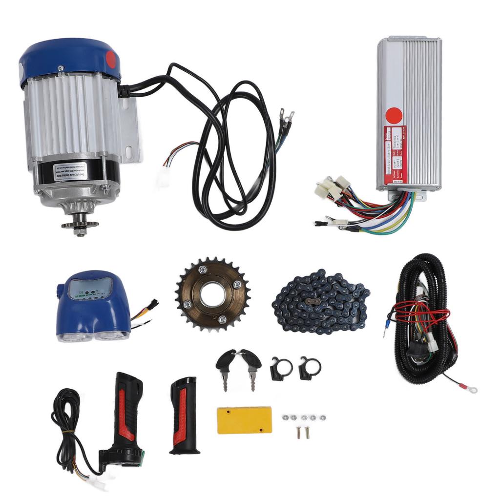 48V Direct Current 1000W Electric Brushless Motor Kit Low Noise Motor Controller Front Light Sprocket Chain Twist