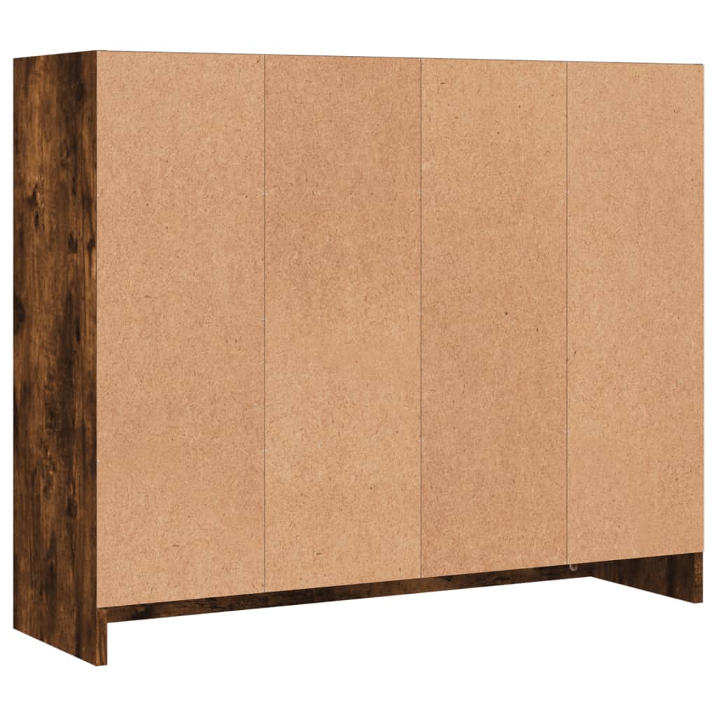 Sideboard Smoked Oak 91 X 28 X 75 Cm Wood Based Material