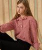 KOLEAT Daily Brushed Fleece Classic Oversized Gingham Check Shirt [Red] Long Sleeve T-Shirt Ver.